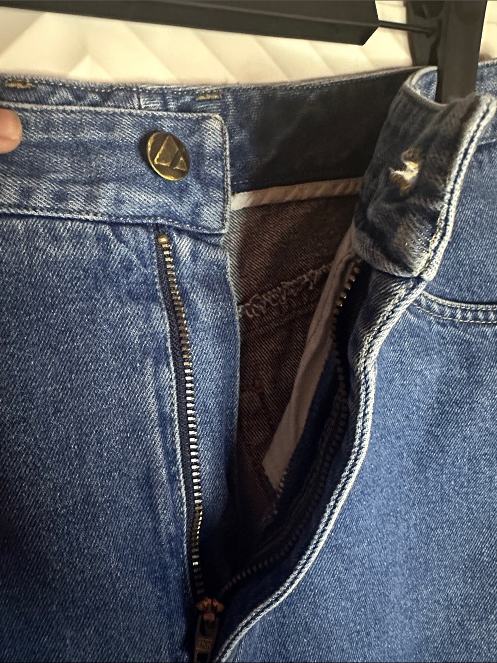 High-Rise Maxi Denim Skirt in Blue - Picture 3 of 8